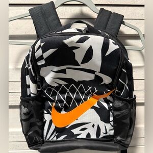 Nike Big Kids Graphic Black and Orange Backpack